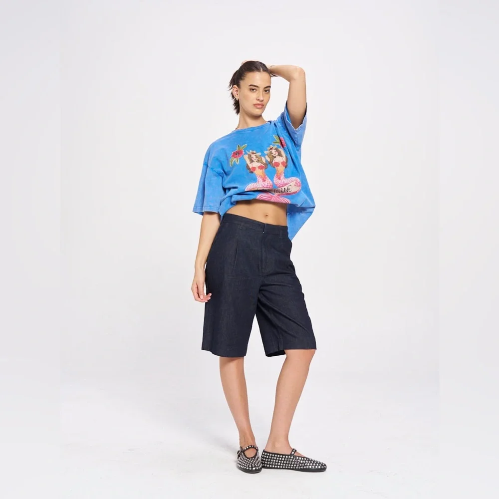MAKU “Mermaid La Sirene” Oversized Graphic Tee | Size L - Picture 2 of 6